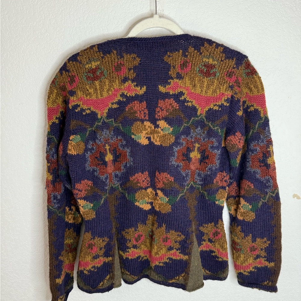 Peruvian Connection Multicolor Patterned Cardigan - image 2